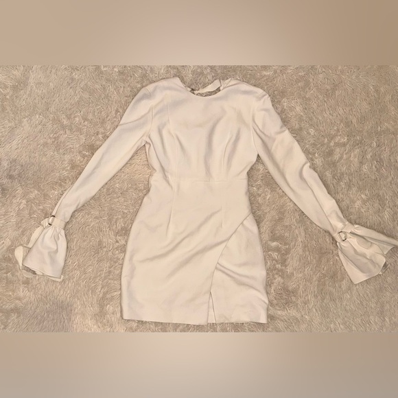 NWOT ISRAELLA KOBLA Zola Back Cutout Long Sleeve White Minidress Sz 6 - Picture 6 of 8